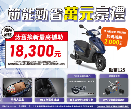 汰舊換新買勁豪，節能勁省享萬元豪禮